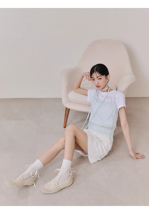 元氣女孩雙帶機能瑪莉珍鞋 白