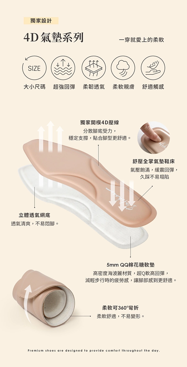 實穿滿分．4D氣墊低跟樂福鞋 時尚黑