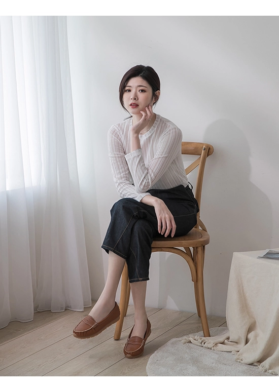 柔軟升級．MIT經典款莫卡辛健走鞋 質感棕