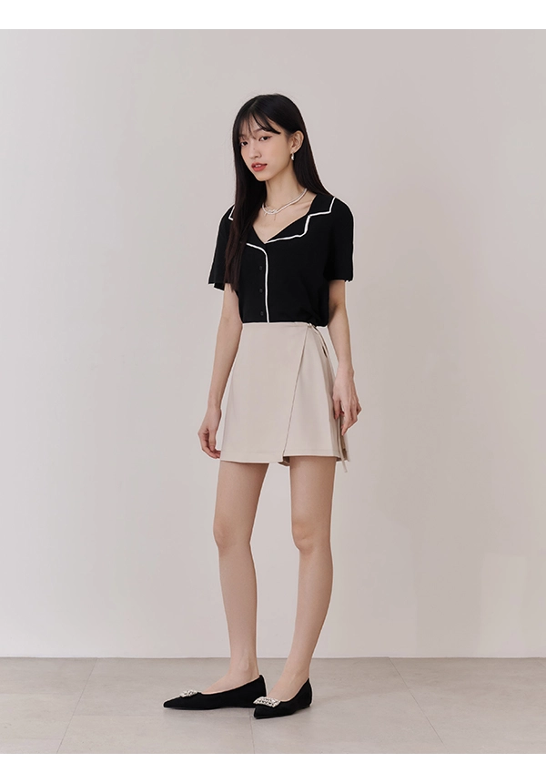 璀璨亮麗水鑽內增高尖頭鞋 黑