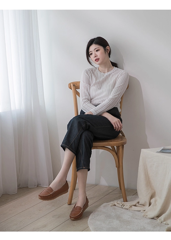 柔軟升級．MIT經典款莫卡辛健走鞋 質感棕