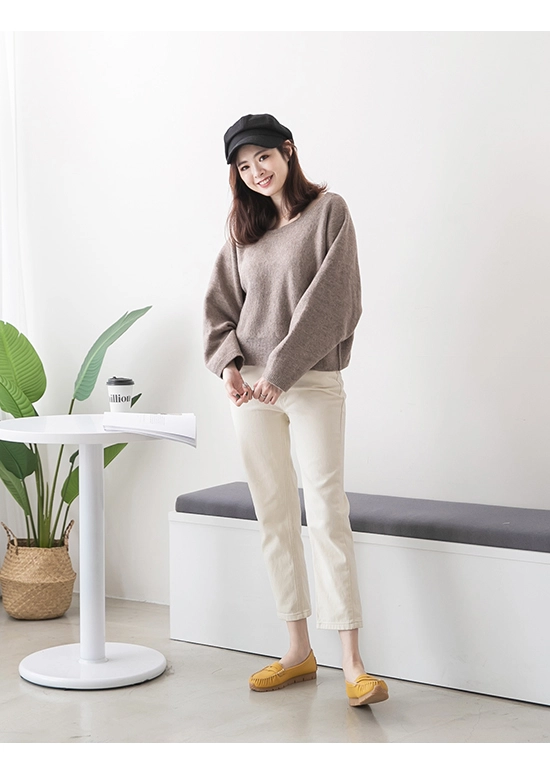 柔軟升級．MIT經典款莫卡辛健走鞋 芥末黃