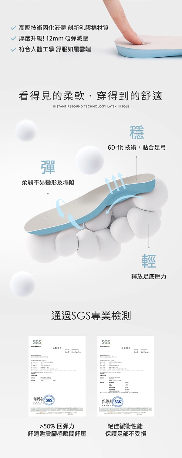 軟Q世代真皮氣墊休閒運動鞋 灰