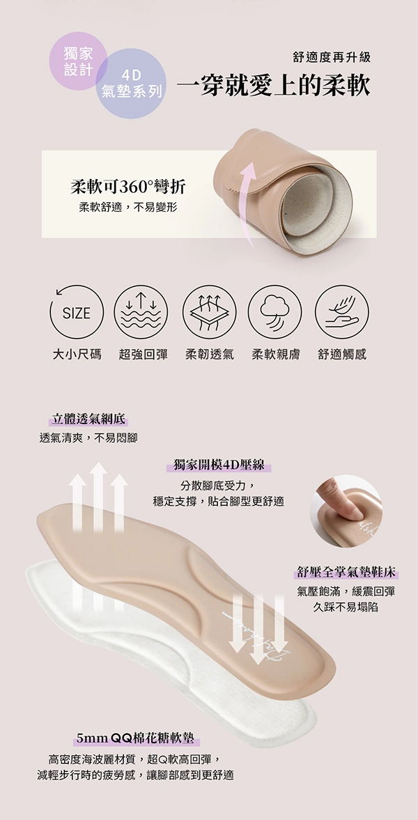 淘氣甜心．4D氣墊雙帶低跟瑪莉珍鞋 時尚黑