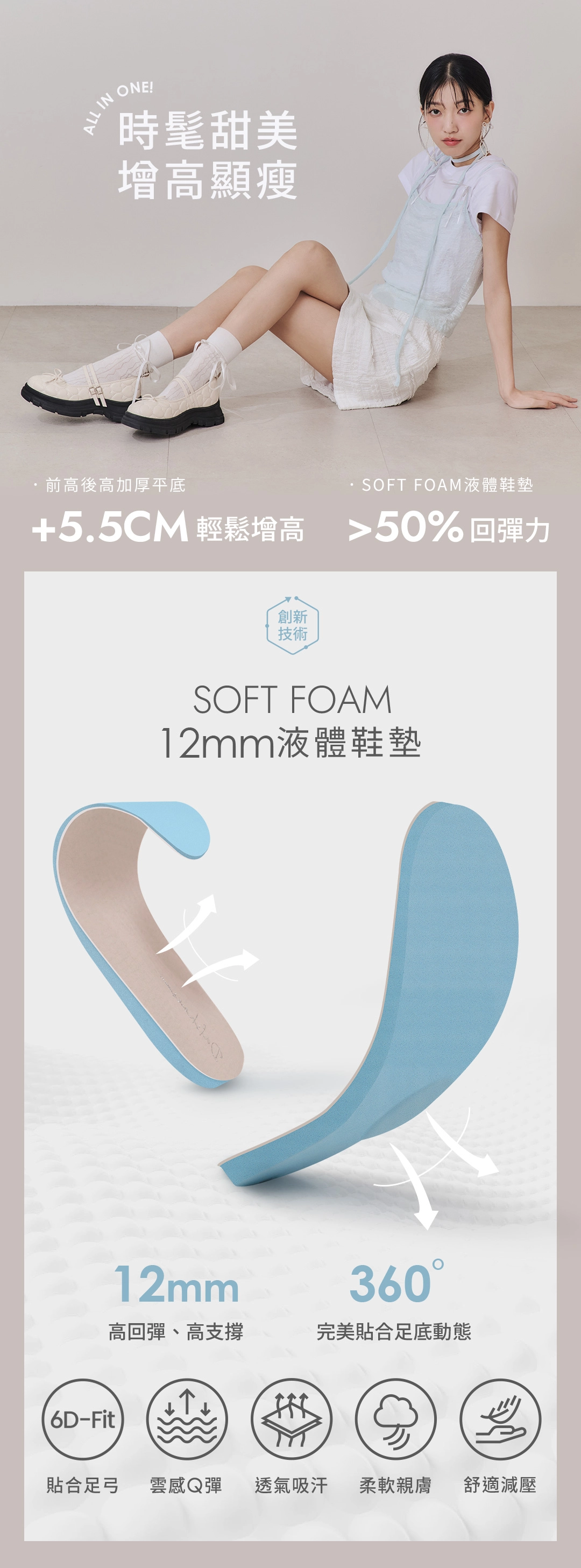 愛心爆擊蝴蝶結雙帶瑪莉珍鞋 黑