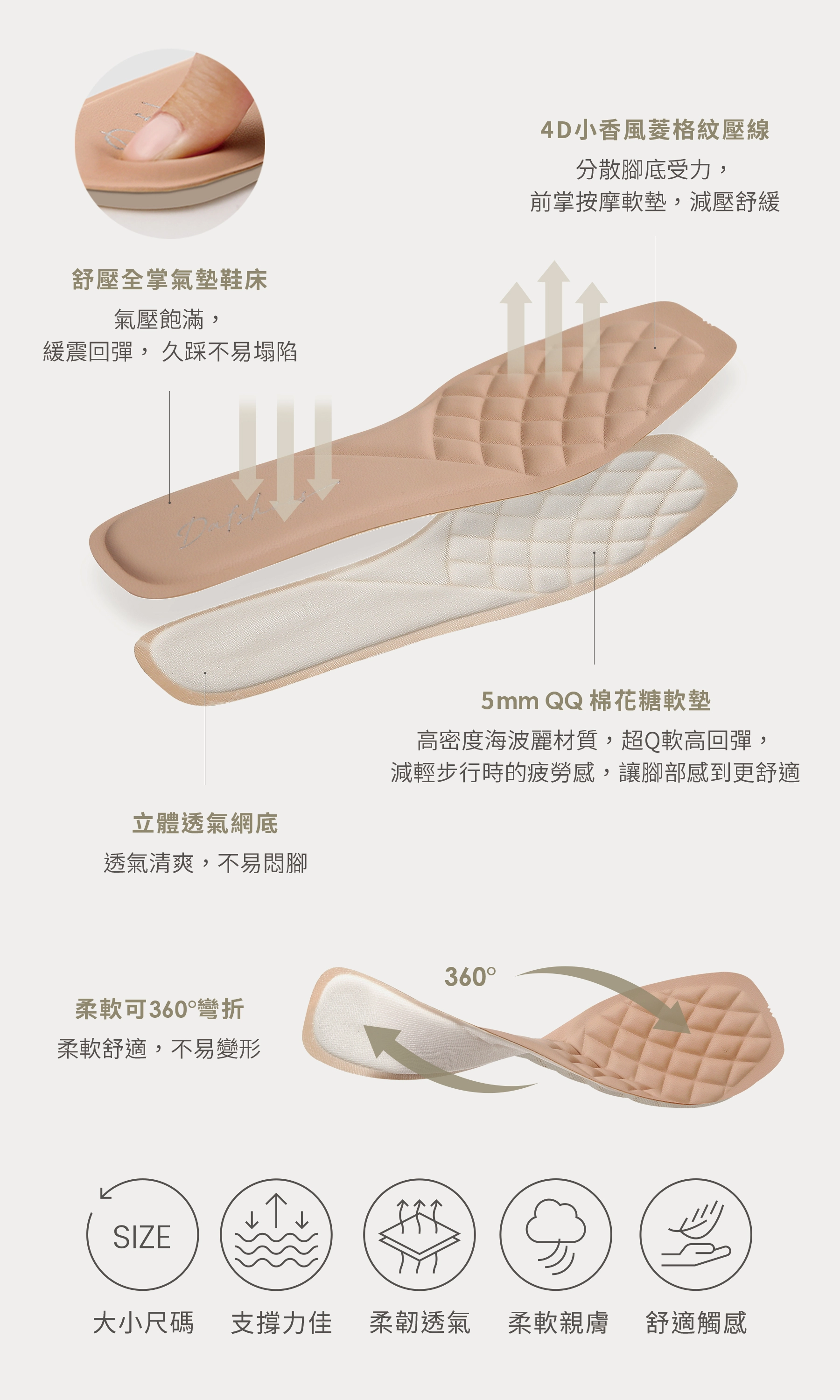 純色優雅小貓跟尖頭後空鞋 象牙灰