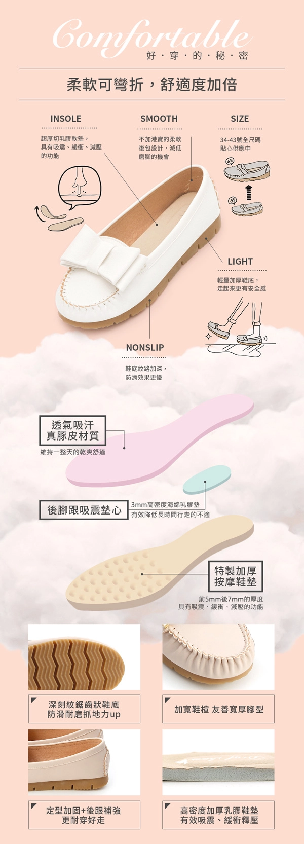 甜美氣息MIT大蝴蝶結健走鞋 芥末黃