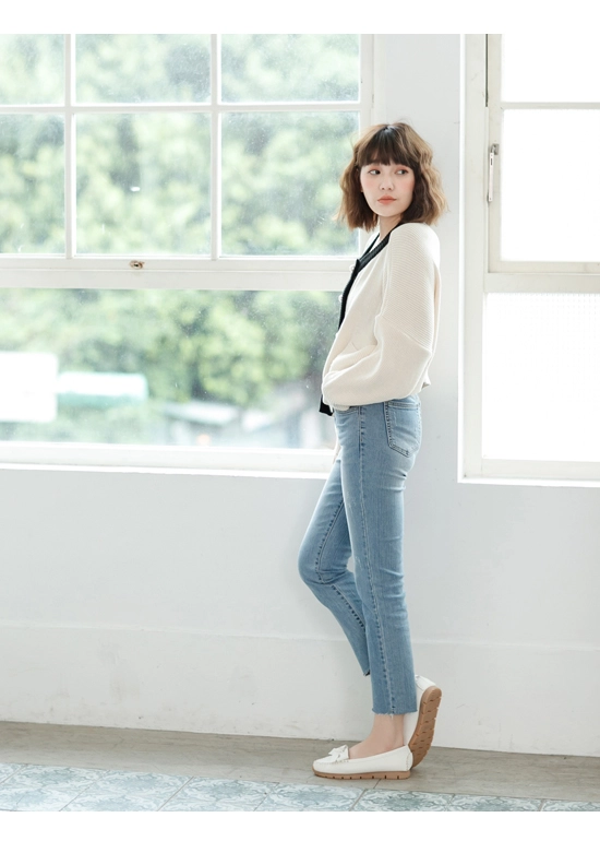 輕甜女孩．MIT小蝴蝶結莫卡辛健走鞋 人氣白