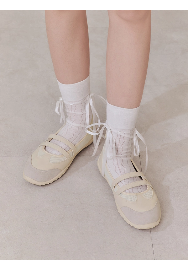 元氣女孩雙帶機能瑪莉珍鞋 白