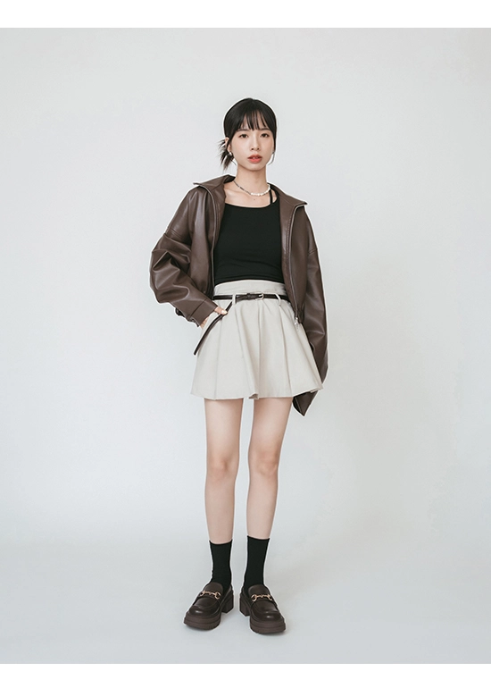 女主風範．鬆糕厚底馬銜釦樂福鞋 復古咖